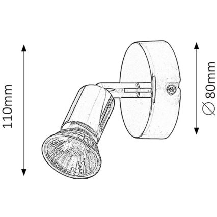Rabalux - Spotlámpa 1xGU10/50W/230V