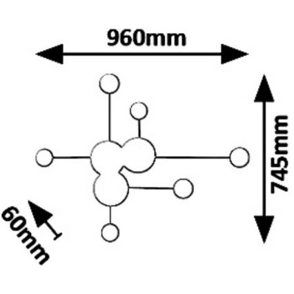 Rabalux 6260 - LED Fali lámpa AMADEO LED/21W/230V