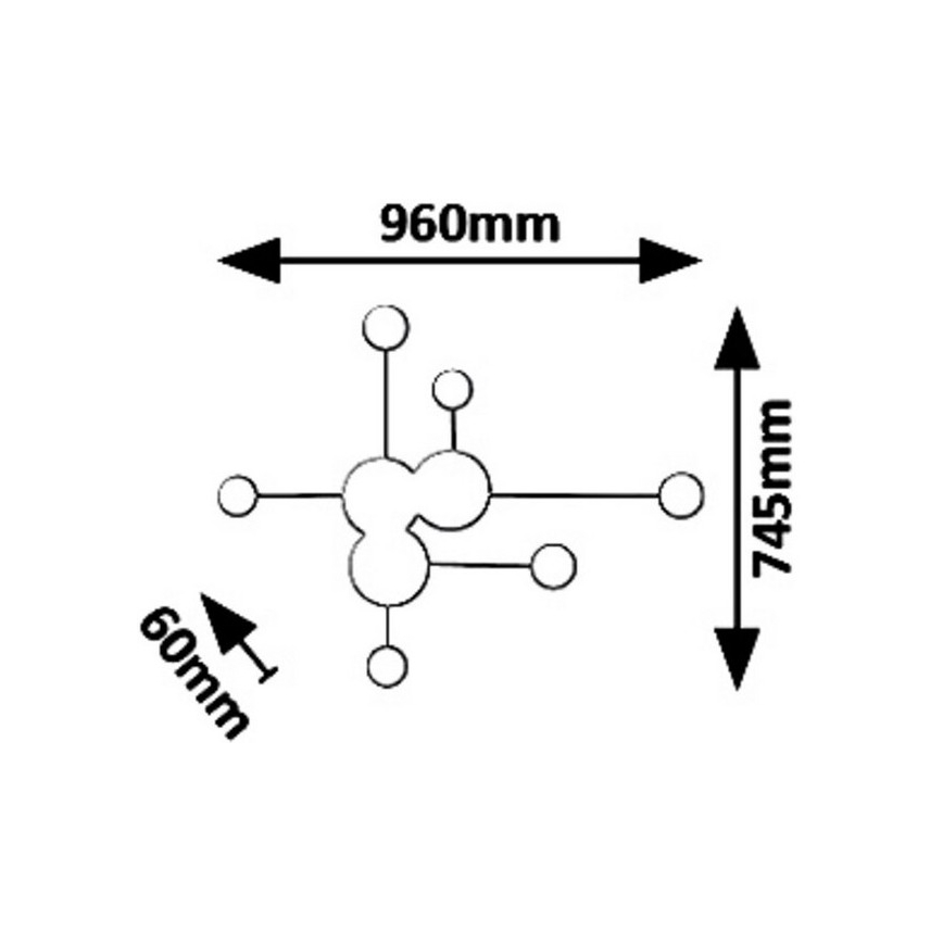 Rabalux 6260 - LED Fali lámpa AMADEO LED/21W/230V
