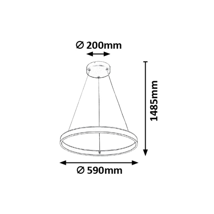 Rabalux - LED Fényerőszabályzós csillár kábellel LED/36W/230V + távirányító