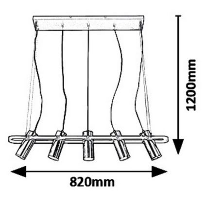 Rabalux 6430 - LED Csillár zsinóron RAVEN LED/25W/230V