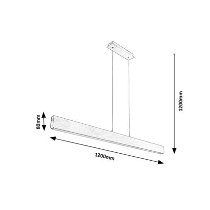 Rabalux - LED Dimmelhető csillár zsinóron LED/24W/230V 2700/4000/6500K 120 cm