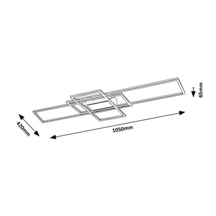 Rabalux - LED fényerőszabályozható mennyezeti lámpatest LED/54W/230V 3000-6500K + távirányító 42x105 cm