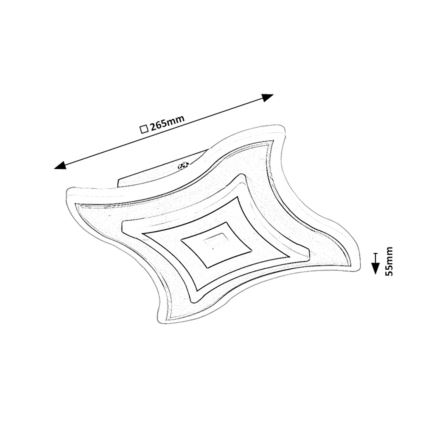 Rabalux - LED mennyezeti lámpa LED/20W/230V 3000/4000/6000K 26,5x26,5 cm