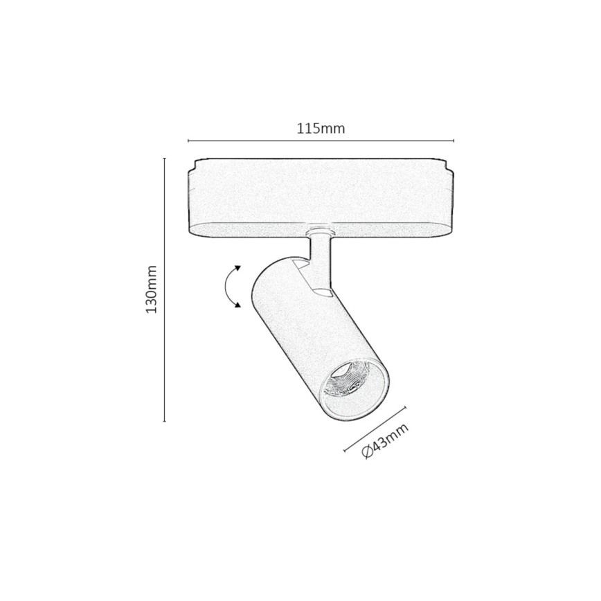 Rabalux - LED Spotlámpa 1 fázisú sínrendszerhez LED/10W/24V 3000K fekete