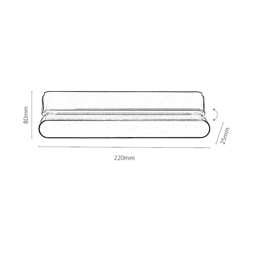 Rabalux - LED Mennyezeti lámpa 1 fázisú sínrendszerhez LED/12W/24V 3000K 22 cm fekete