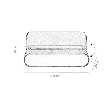 Rabalux - LED Mennyezeti lámpa 1 fázisú sínrendszerhez LED/6W/24V 4000K 11,5 cm fekete