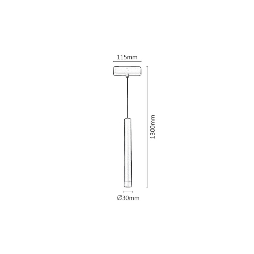 Rabalux - LED Csillár zsinóron 1-fázisú sínrendszerhez LED/5W/24V 4000K fekete