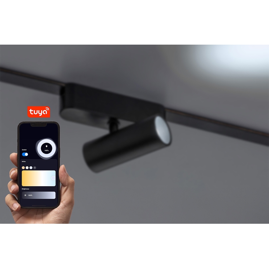 Rabalux - LED Dimmelhető spotlámpa 1 fázisú sínrendszerhez LED/5W/24V 2700-5500K Wi-Fi Tuya fekete