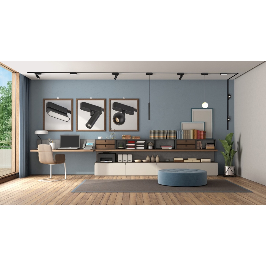 Rabalux - LED dimmelhető csillár zsinóron 1-fázisú sínrendszerhez LED/5W/24V 2700-5500K Wi-Fi Tuya fekete