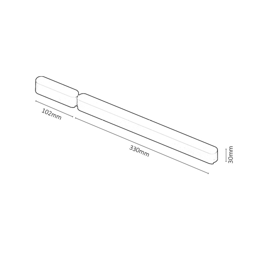 Rabalux - Tápegység lámpákhoz sínrendszerben 80W/24V 10,2 + 33 cm fekete