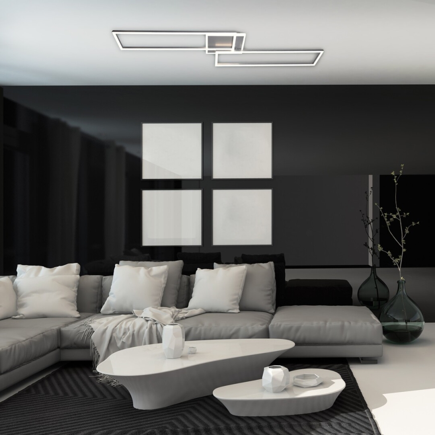 Rabalux - LED dimmelhető mennyezeti lámpa LED/40W/230V 2700-6500K Wi-Fi Tuya matt króm + távirányító 25x110 cm