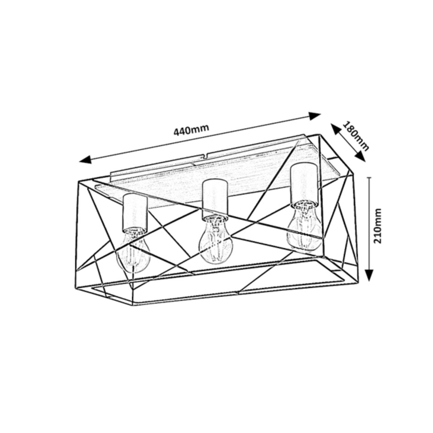 Rabalux - Mennyezeti lámpa 3xE27/40W/230V 18x44 cm