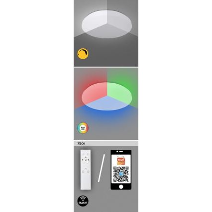 Rabalux - LED RGB dimmelhető mennyezeti lámpa LED/48W/230V Wi-Fi Tuya 3000-6500K 50 cm