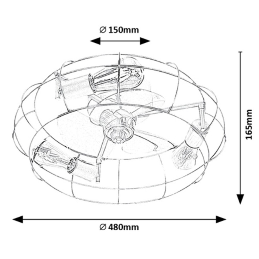 Rabalux - Mennyezeti ventilátor 3xE27/25W/230V