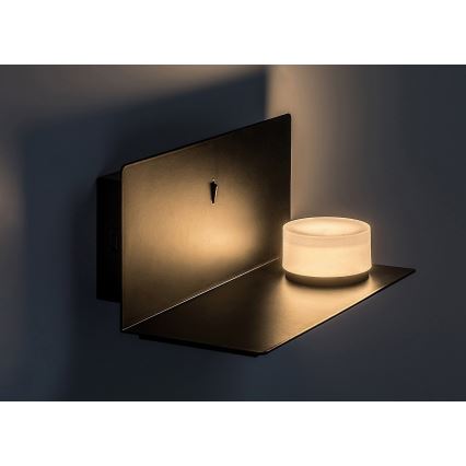 Rabalux - LED Fali lámpa polccal és USB portem LED/6W/230V 3000K