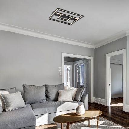 Rabalux - Mennyezeti LED lámpa 48W/230V 3000K fekete 48,5x48,5 cm