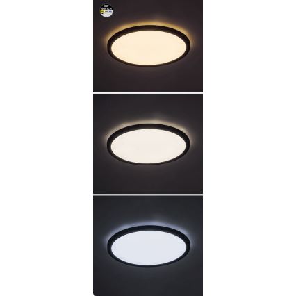 Rabalux - LED mennyezeti lámpa LED/36W/230V 3000/4000/6000K átmérő 40 cm fekete
