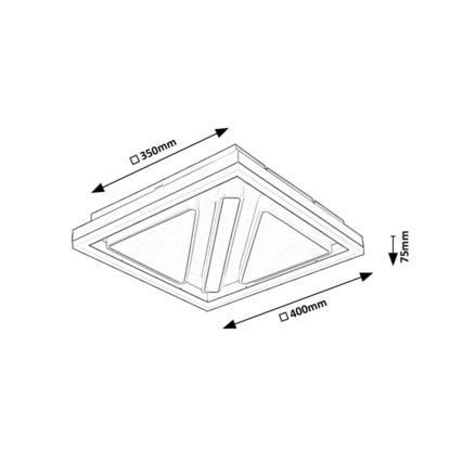 Rabalux - Dimmelhető LED mennyezeti lámpatest LED/73W/230V 40x40 cm + távirányító