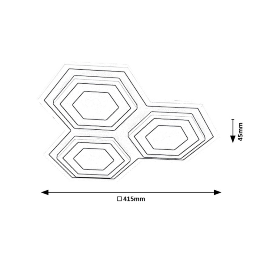Rabalux - LED dimmelhető mennyezeti lámpa LED/72W/230V 3000/6000K 41,5x41,5 cm + távirányító