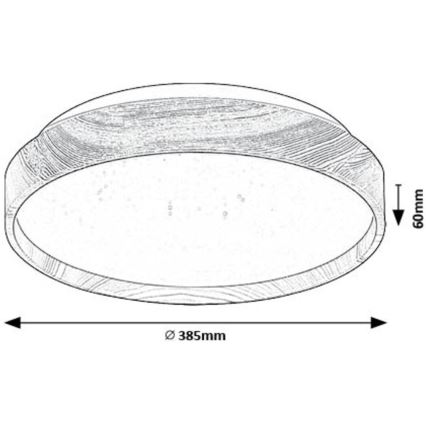 Rabalux - LED Mennyezeti lámpa LED/24W/230V 3000K átm. 38 cm