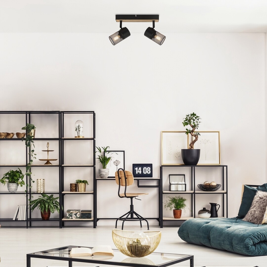 Rabalux - Spotlámpa 2xE14/40W/230V tölgy