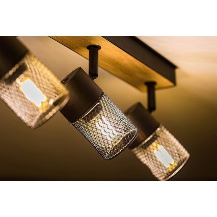 Rabalux - Spotlámpa 4xE14/40W/230V tölgy