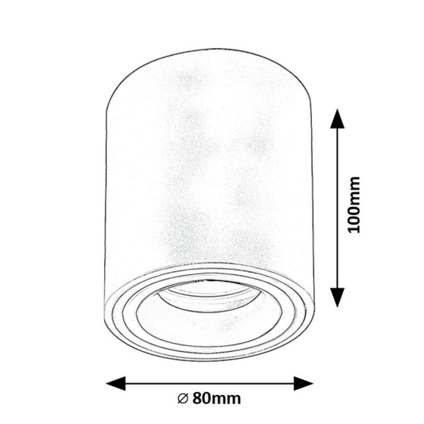 Rabalux - Spotlámpa 1xGU10/25W/230V kerek antracit