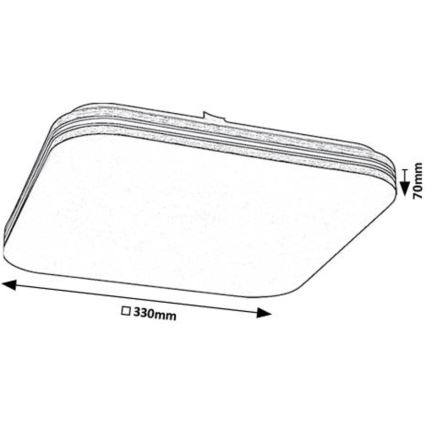 Rabalux - LED Mennyezeti lámpa LED/18W/230V 4000K 33x33 cm