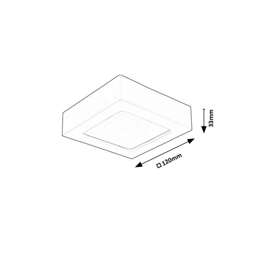 Rabalux - LED Mennyezeti lámpa LED/7W/230V 3000K 12x12 cm fehér