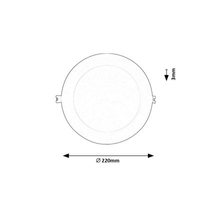 Rabalux - LED Beépíthető lámpa LED/18W/230V 3000K átm. 22 cm fehér