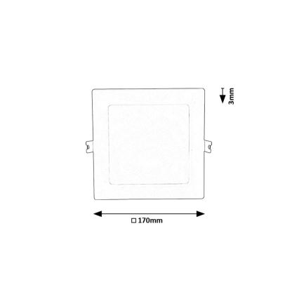 Rabalux - LED Beépíthető lámpa LED/12W/230V 3000K 17x17 cm fehér