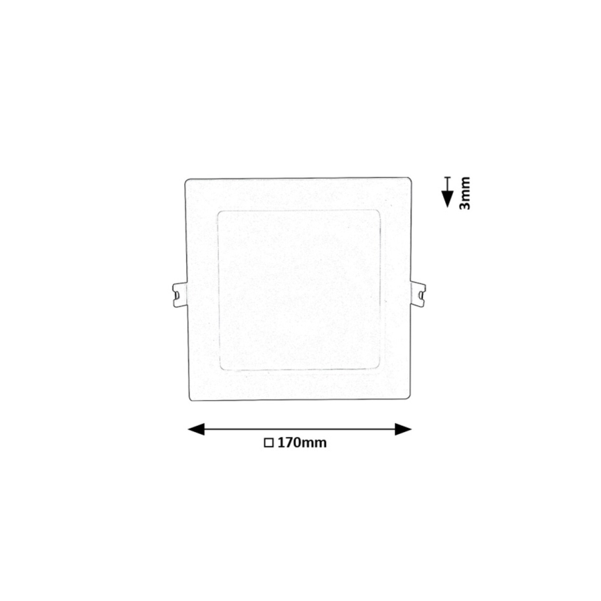 Rabalux - LED Beépíthető lámpa LED/12W/230V 3000K 17x17 cm fehér
