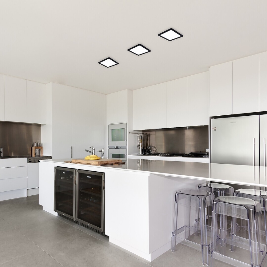 Rabalux - LED Beépíthető lámpa LED/12W/230V 17x17 cm fekete