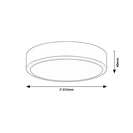 Rabalux - LED Mennyezeti lámpa LED/22W/230V 3000/4000/6000K átm. 21 cm fekete