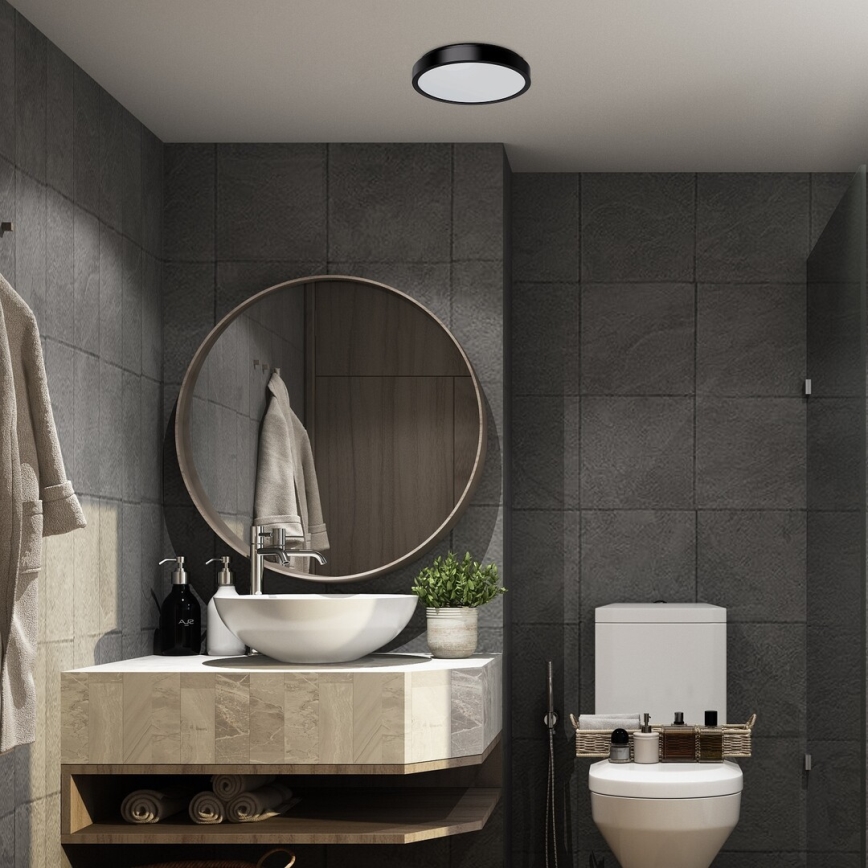 Rabalux - LED Fürdőszobai mennyezeti lámpa LED/18W/230V IP44 4000K átm. 25 cm fekete