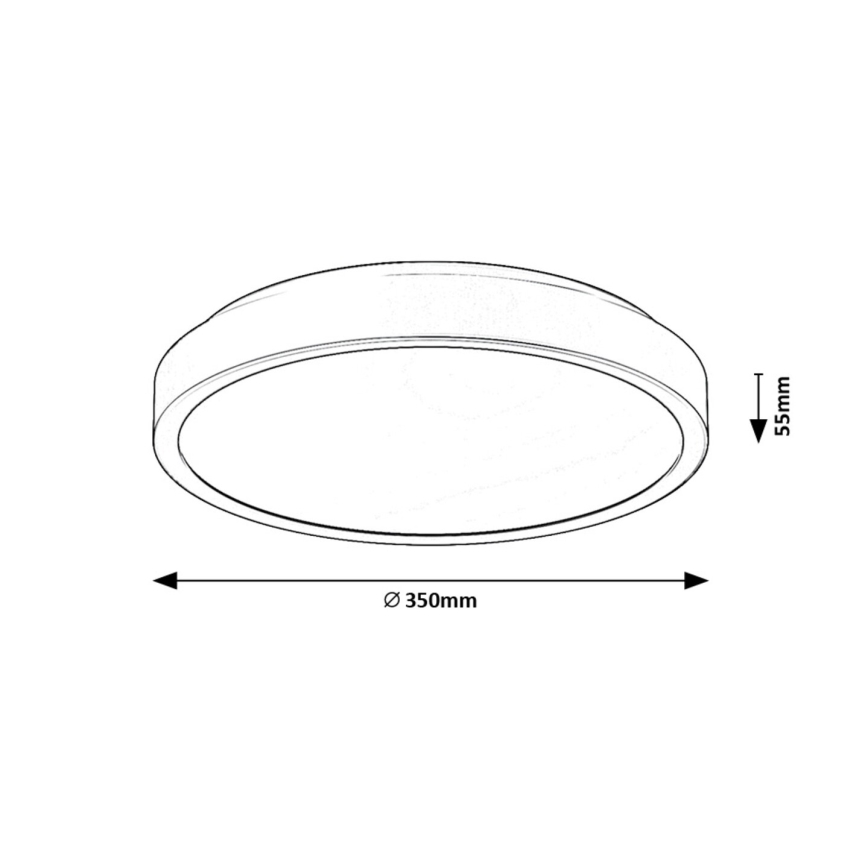 Rabalux - LED Fürdőszobai mennyezeti lámpa LED/36W/230V IP44 4000K átm. 35 cm fekete