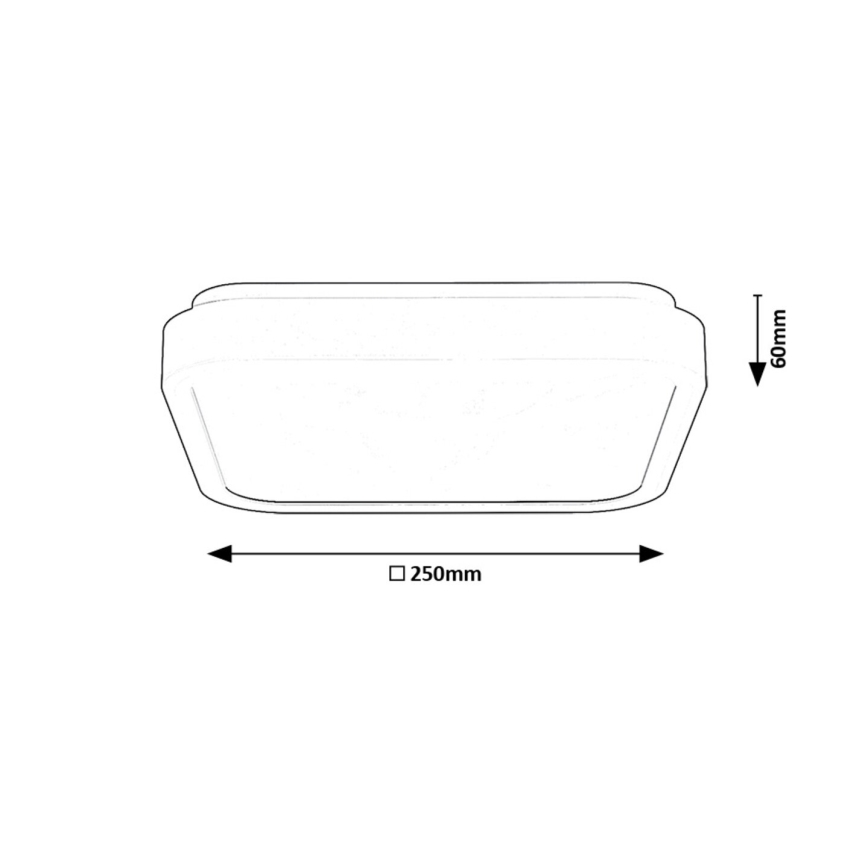 Rabalux - LED Fürdőszobai mennyezeti lámpa LED/18W/230V IP44 4000K 25x25 cm fehér