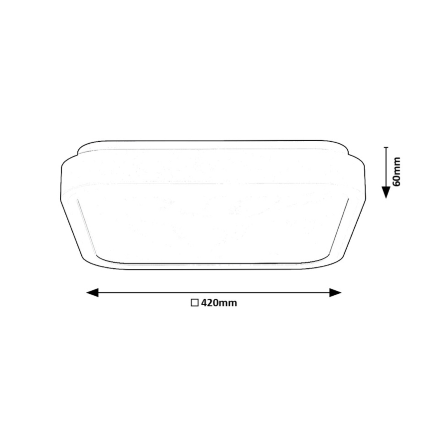 Rabalux - LED Fürdőszobai mennyezeti lámpa LED/48W/230V IP44 4000K 42x42 cm fehér