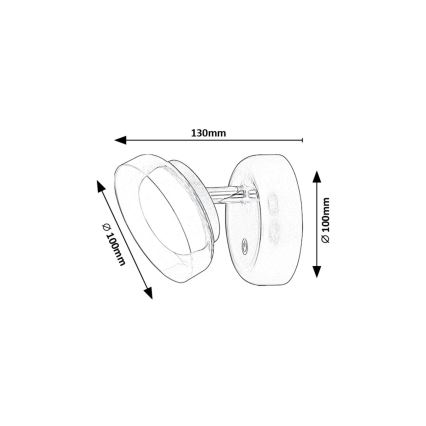 Rabalux - LED Dimmelhető fali újratölthető lámpa LED/2W/5V 3000K 1800 mAh