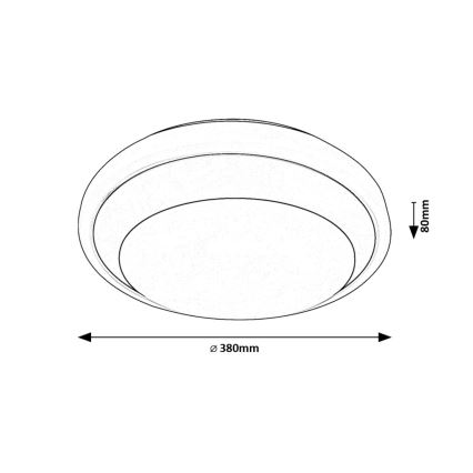Rabalux - LED Mennyezeti lámpa LED/24W/230V 4000K átm. 38 cm