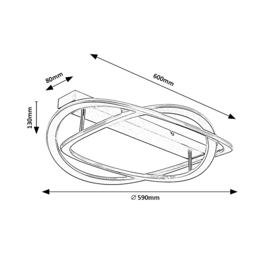 Rabalux - LED mennyezeti lámpatest LED/72W/230V 3000K átm. 59 cm