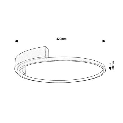 Rabalux - LED mennyezeti lámpa LED/23W/230V Ø 42 cm