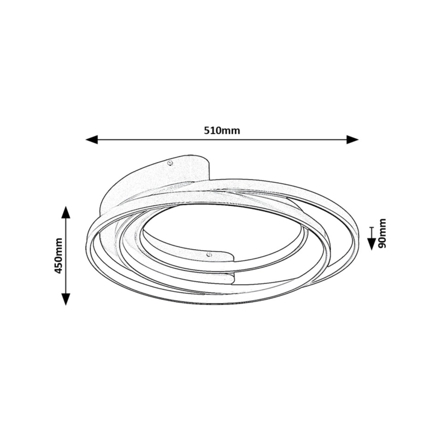 Rabalux - LED mennyezeti lámpa, 50 W, 230 V, Ø 51 cm