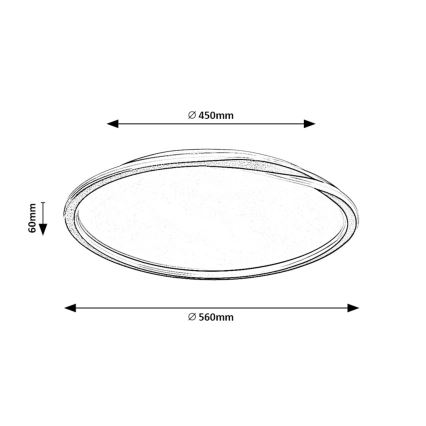 Rabalux - LED Mennyezeti lámpa LED/40W/230V átm. 56 cm arany