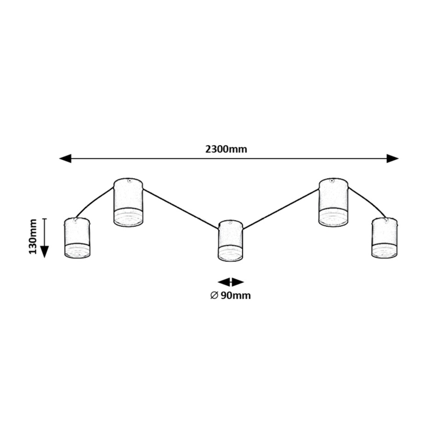 Rabalux - Mennyezeti lámpa 5xG9/28W/230V