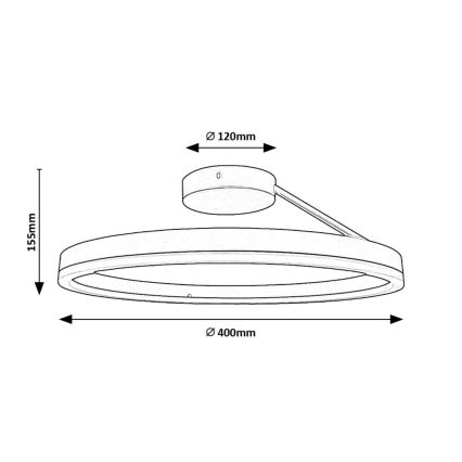 Rabalux - LED mennyezeti lámpatest LED/24W/230V 3000/4000/6500K átm. 40 cm