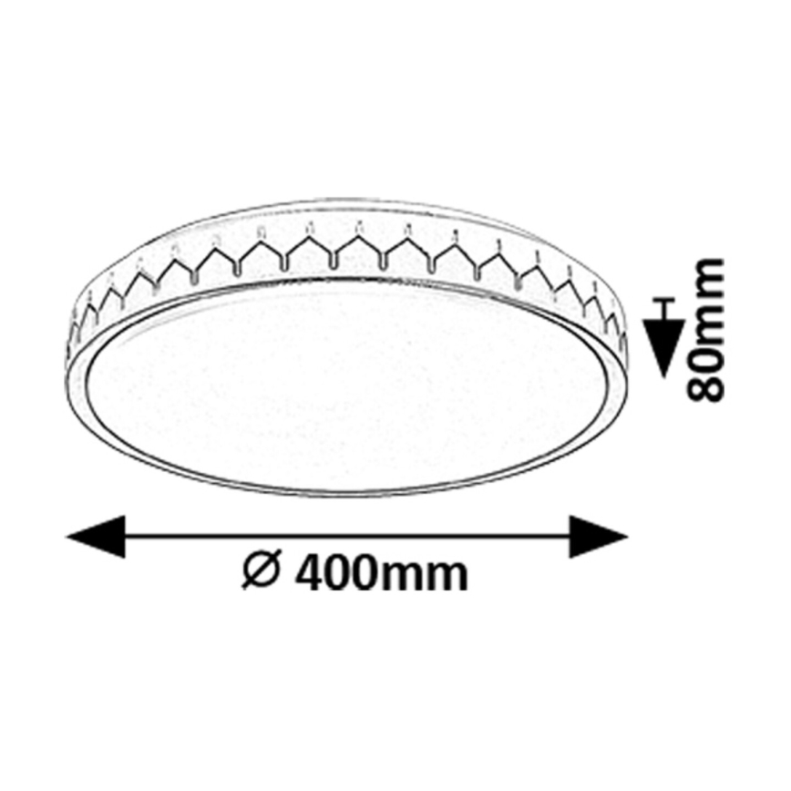 Rabalux - LED Dimmelhető mennyezeti lámpa LED/24W/230V 3000-6500K + távirányítás