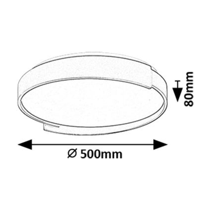 Rabalux - LED Dimmelhető mennyezeti lámpa LED/48W/230V 3000-6500K + távirányítás