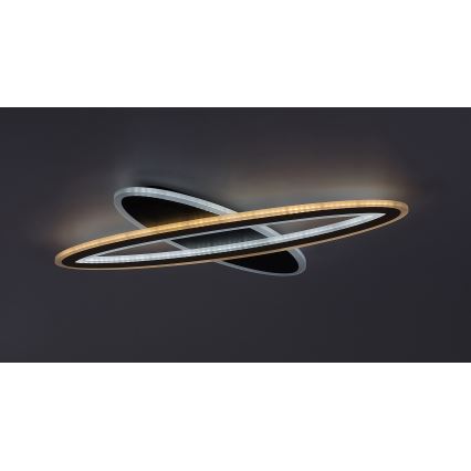 Rabalux - LED Dimmelhető mennyezeti lámpatest LED/70W/230V 3000/4000/6000K fekete + távirányító átm. 70 cm